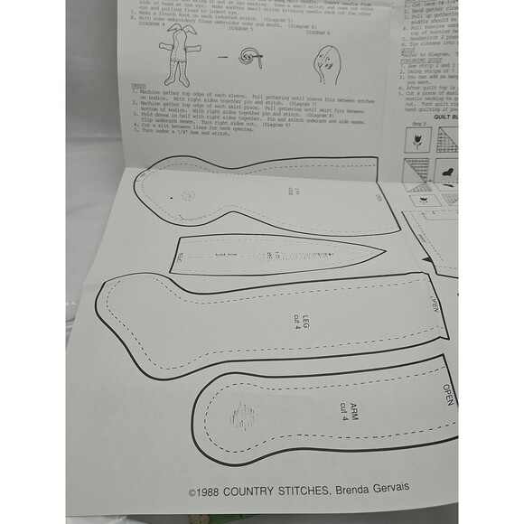 Somebunny Special 13" Bunny & Mini Quilt Sewing Pattern #112 Country Stitches - Picture 8 of 9
